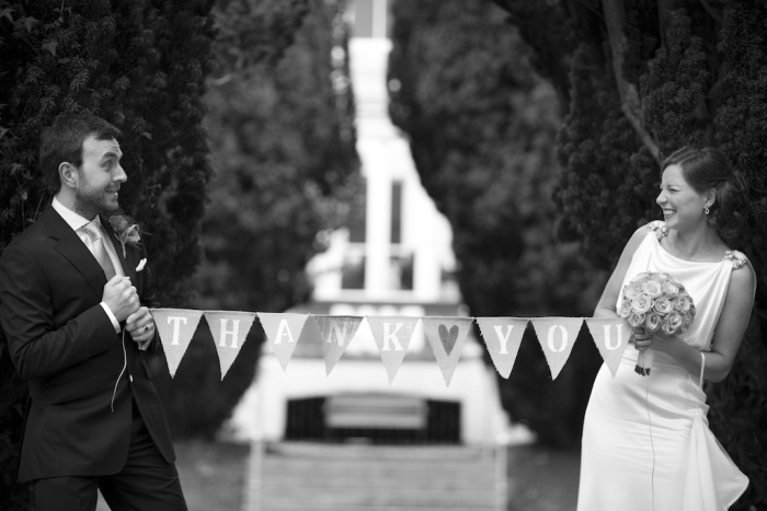 just married bunting photo